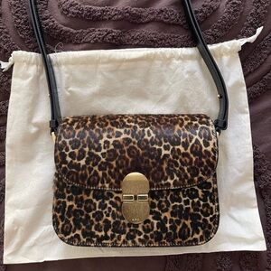 APC grace calf hair small leopard bag
